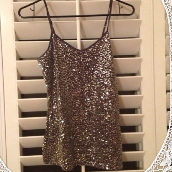 Express Tops - Express Sequined Tank Top