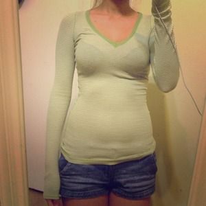 Light lime green abercrombie long sleeve shirt