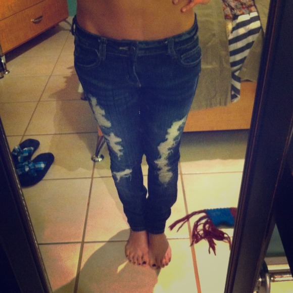 Bundle! Decree dark blue skinny jeans and hoop ear