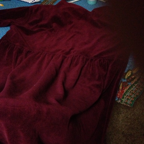 Burgundy dress