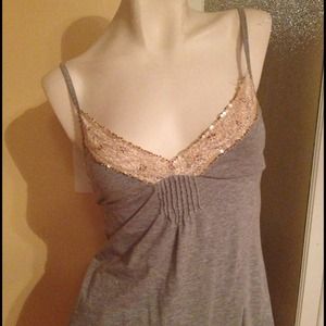 Beaded lace tank