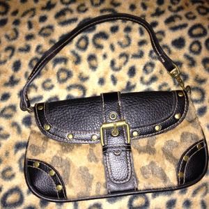 Small leopard purse