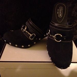 Black Coach Clogs