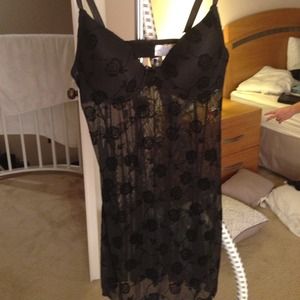 Sexy black see through lingerie.