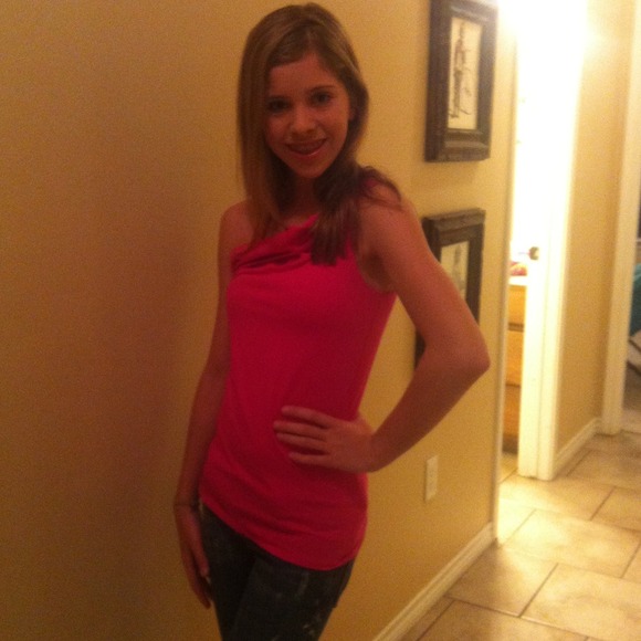 A sling over shirt never worn except in photo Pink
