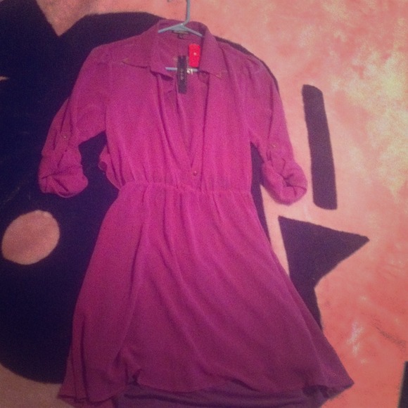 Mid thigh length sheer blouse style cocktail dress