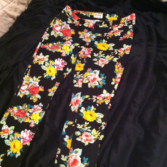 Floral jeans