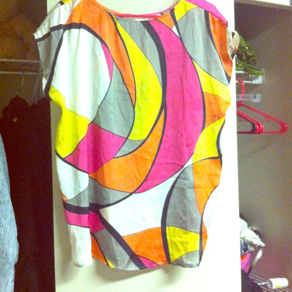 Multi colored silk tunic