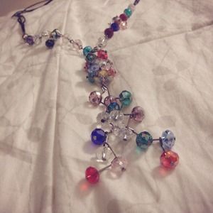 ⛔SOLD Long Necklace with Colorful Beads