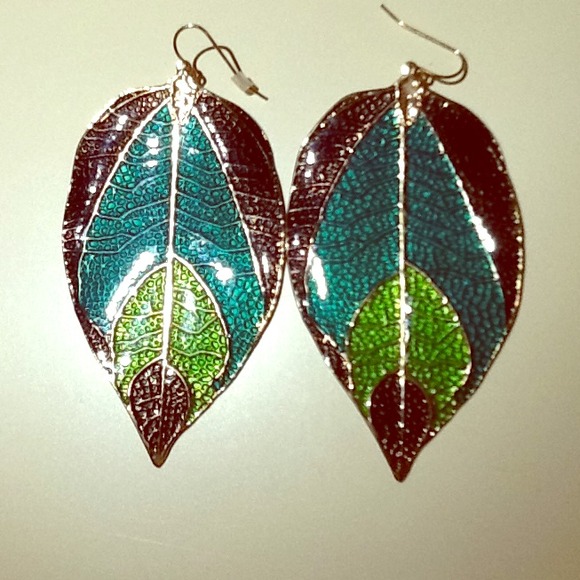 Unique leaf earrings~