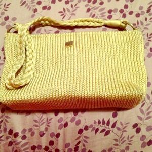 Super Cute Lina Knit Hand Bag with Gold Tone