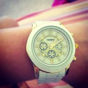 White and Gold Watch