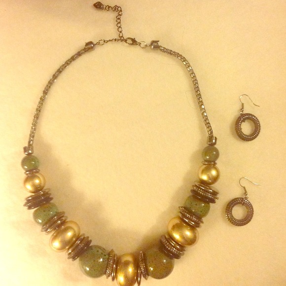 Necklace and earrings
