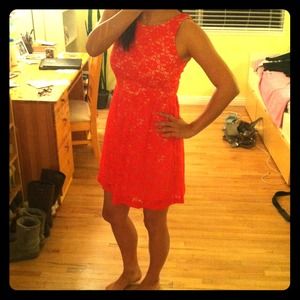 Red Lace Tank Dress