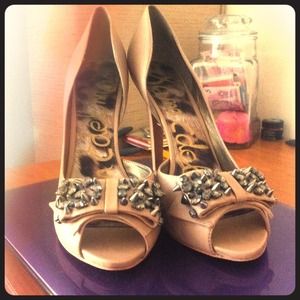 Sam Edelman peep toe pumps.