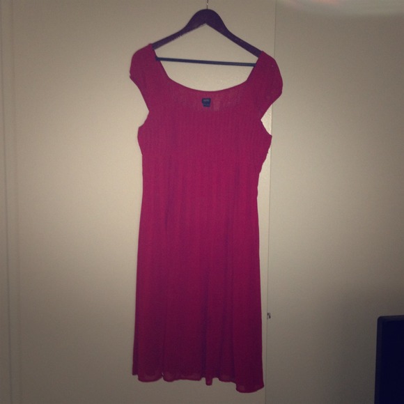 ESPRIT Collection Pleated Red Dress