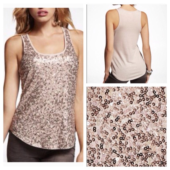 Earthy sequin tank