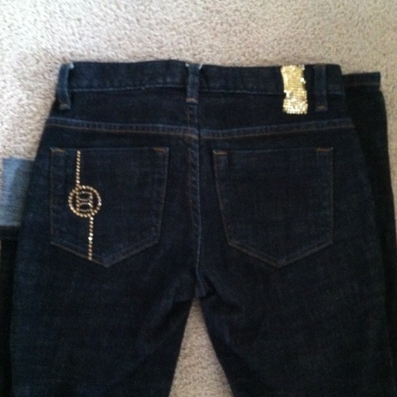 Dark bebe boot cut jeans