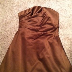 Strapless Brown Dress