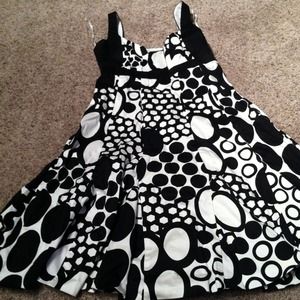 Black and white dot dress
