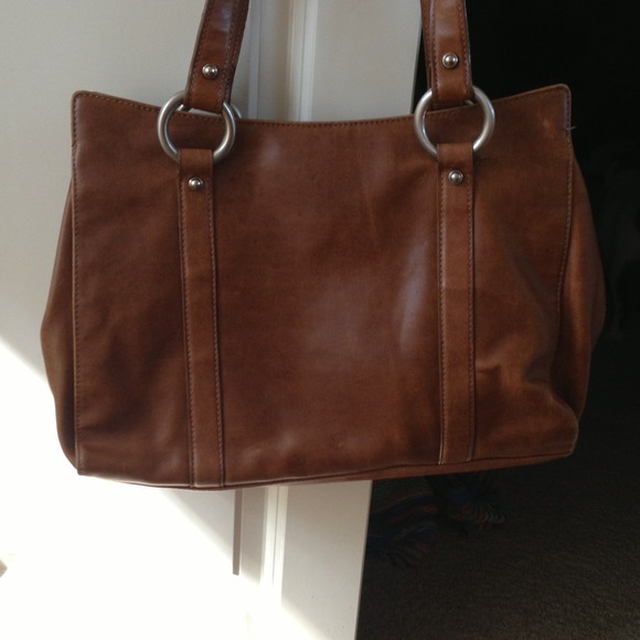 Large brown leather Nine West purse and wallet