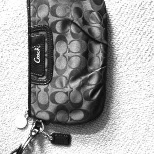 Coach like new wristlet. Black.