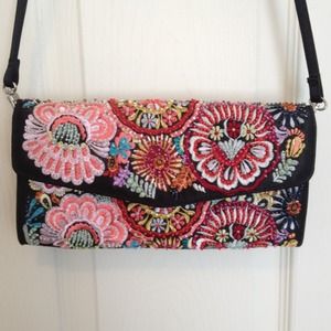 Beautifully colored beaded purse.