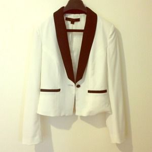 black and white blazer