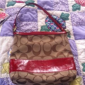 Coach purse! Lightly used, little stains inside