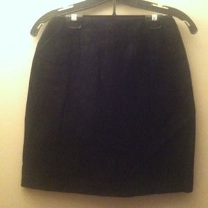 Black suede skirt