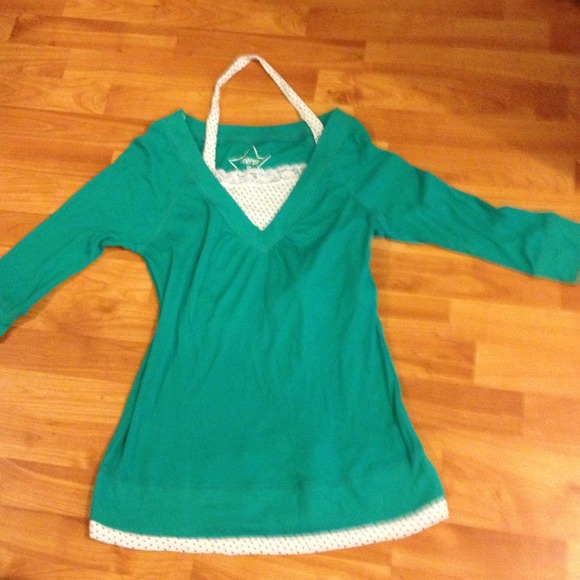 Traded Cute halter one piece green top