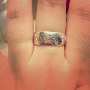 .925 silver sisters ring