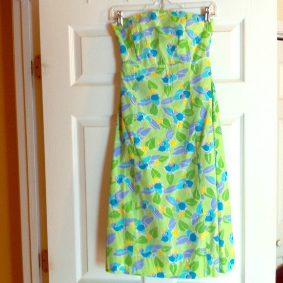 Lilly Pulitzer strapless tie-back dress/ SOLD