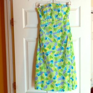 Lilly Pulitzer strapless tie-back dress/ SOLD