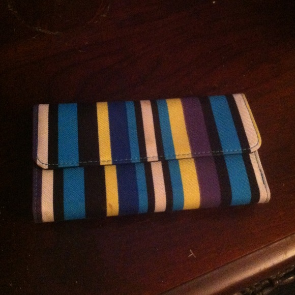 Blue Striped Purse and matching Wallet. - Picture 3 of 4