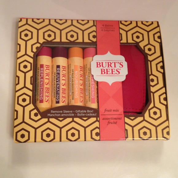 SOLD New Burt's Bees Fruit Balm Lip Balm Set