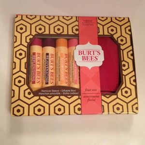 SOLD New Burt's Bees Fruit Balm Lip Balm Set
