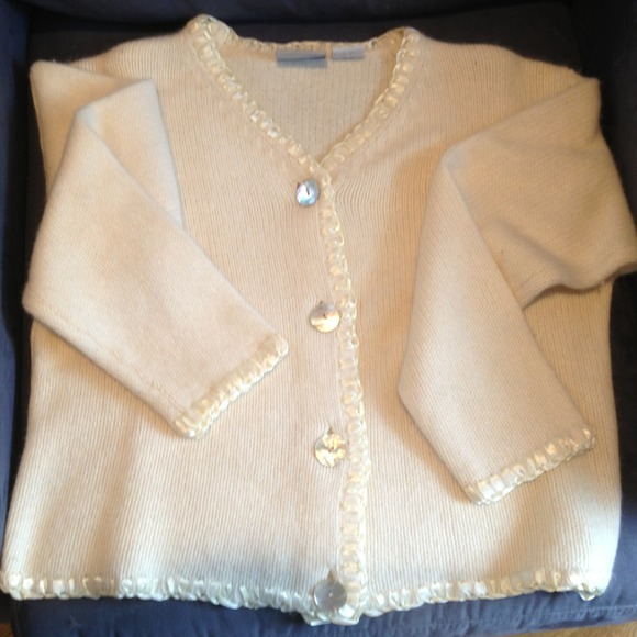 Lambs wool angora rabbit sweater. Sigrid Olsen!!