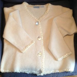 Lambs wool angora rabbit sweater. Sigrid Olsen!!