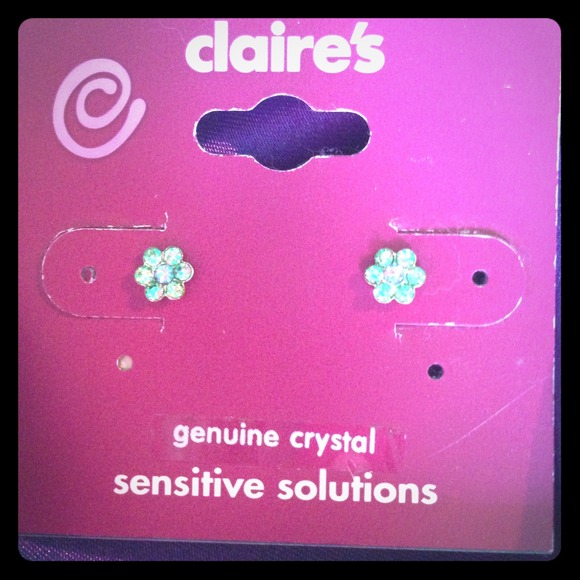 Claire's earrings and keychain