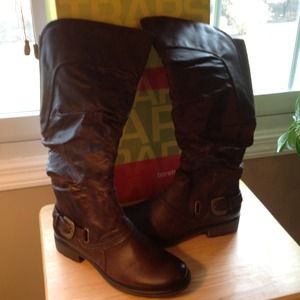 Dark brown riding boots