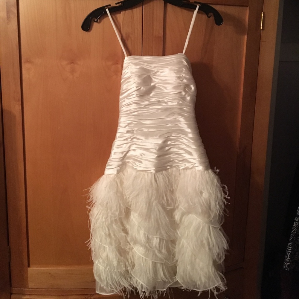 White Feathery Prom Dress / Date Night!!!