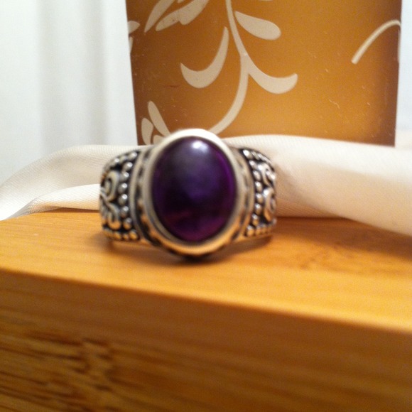 SW Sterling/QVC Jewelry - HOLD for @khover1272. S/S & Sugilite Filigree Ring