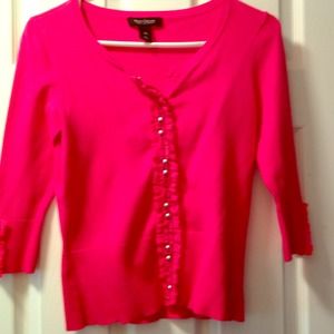 Hot Pink Cardigan Sweater