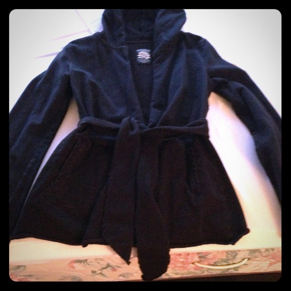Lucky brand hooded jacket with tie