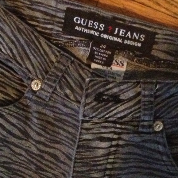 Grey & BLK zebra jeans - Picture 1 of 2