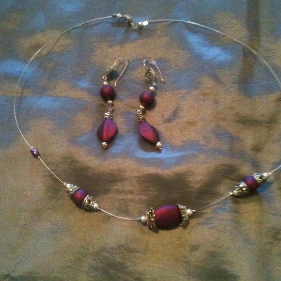 Necklace and earrings