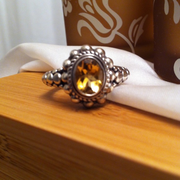 Topaz & S/S Ring
