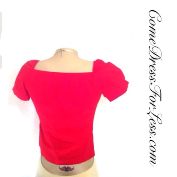 **San Julian Red Button up Top** - Picture 3 of 3