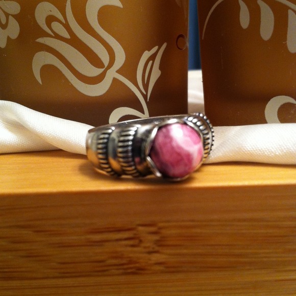 Rhodonite (Pink) & S/S Ring